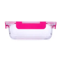 Contenitore alimentare 640 ml vetro rosa