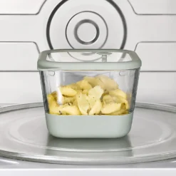 Contenitore alimentare quadrato vetro 1,35 L Siliglass