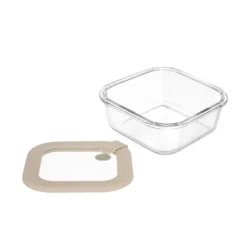 Contenitore alimentare quadrato vetro 500 ml Sileat