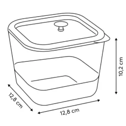 Contenitore alimentare quadrato vetro 800 ml Siliglass