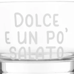 Coppetta in vetro 190 ml scritta Dolce e un po' salato