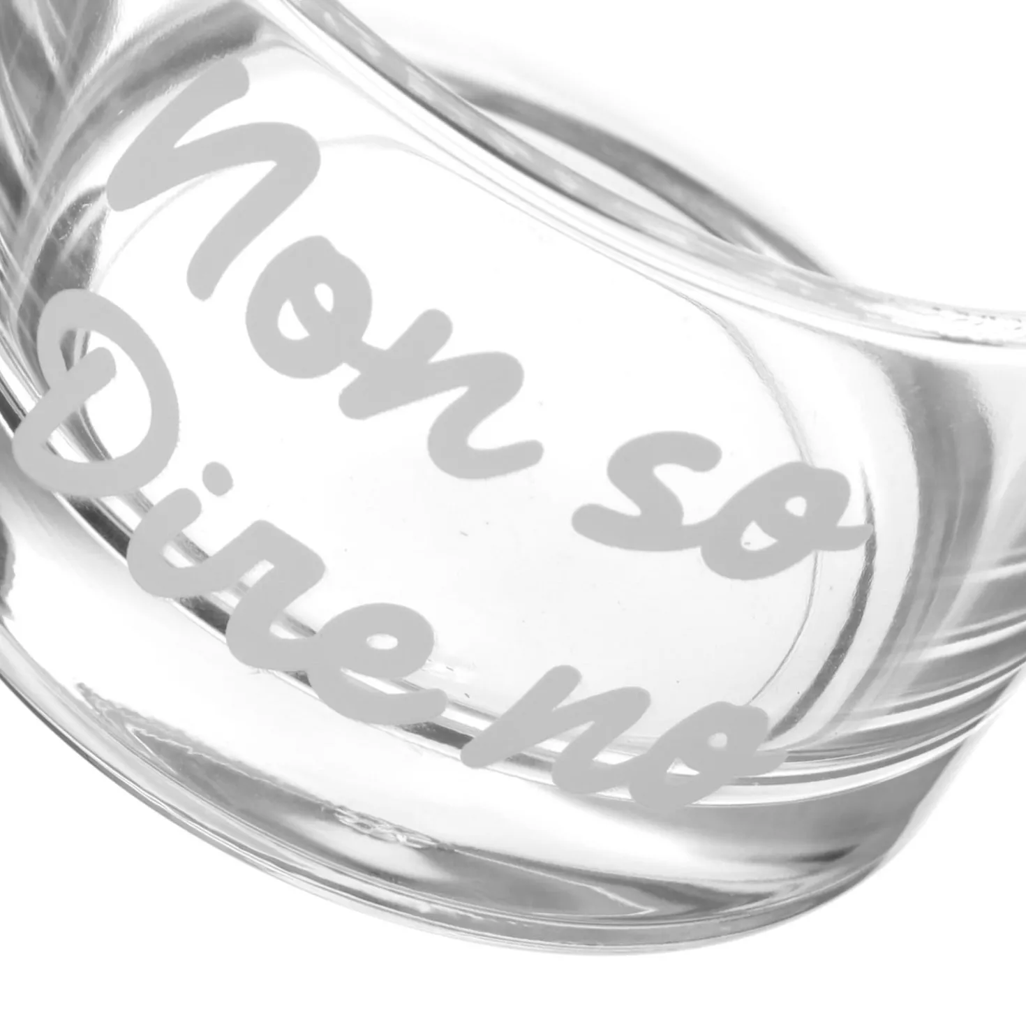 Coppetta in vetro 190 ml scritta Non so dire di no