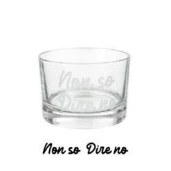 Coppetta in vetro 190 ml scritta Non so dire di no