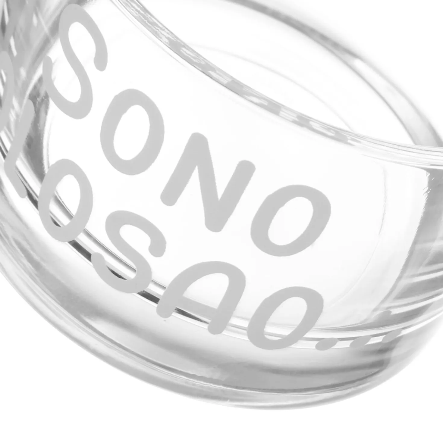 Coppetta in vetro 190 ml scritta Sono golosao
