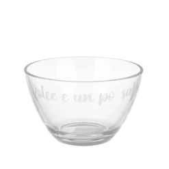 Coppetta vetro 450 ml scritta Writty