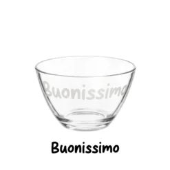 Coppetta vetro scritta Buonissimo 680 ml