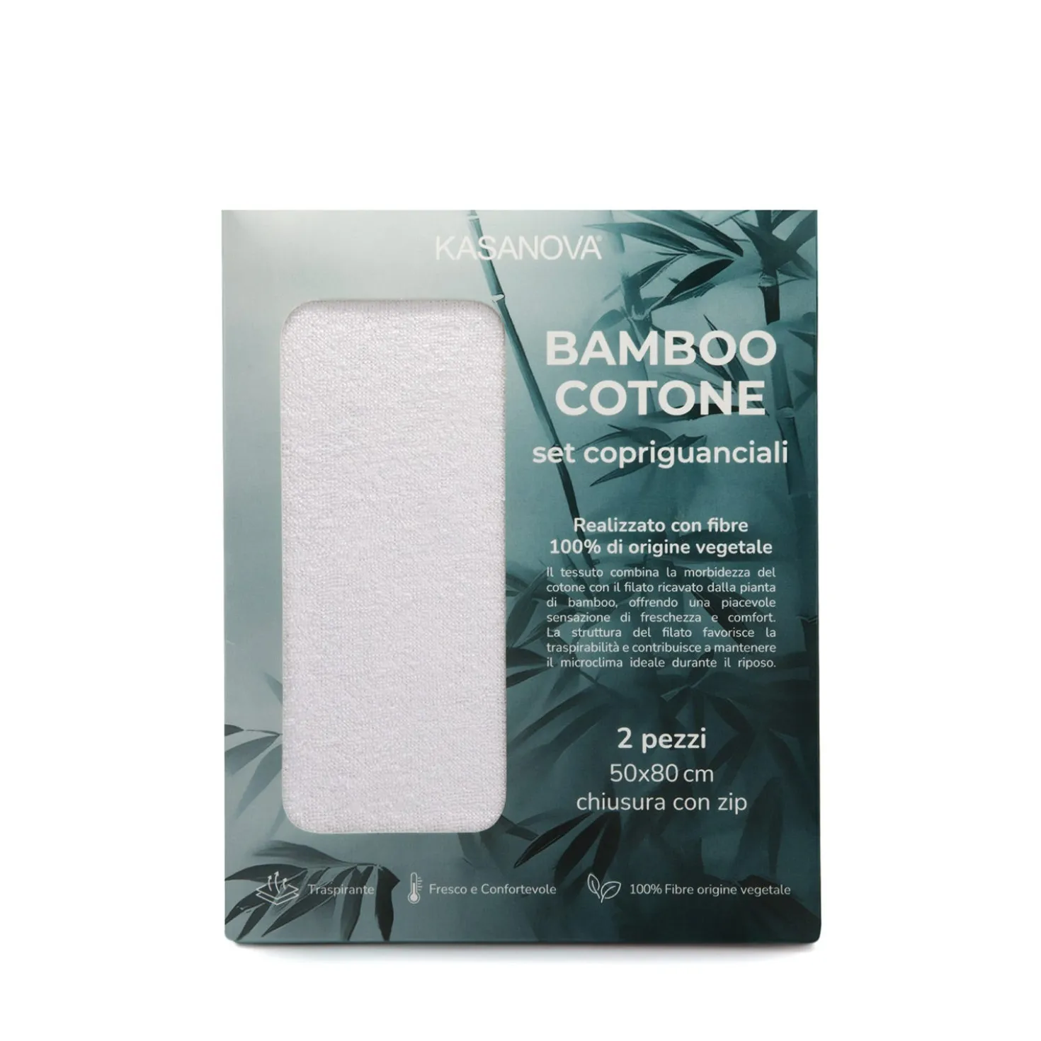 Coppia federe copriguanciali Bamboo