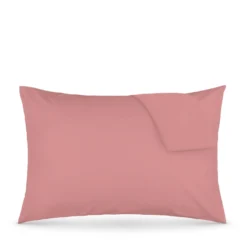 Coppia federe cotone corallo