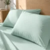 Coppia federe cotone verde