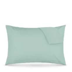 Coppia federe cotone verde