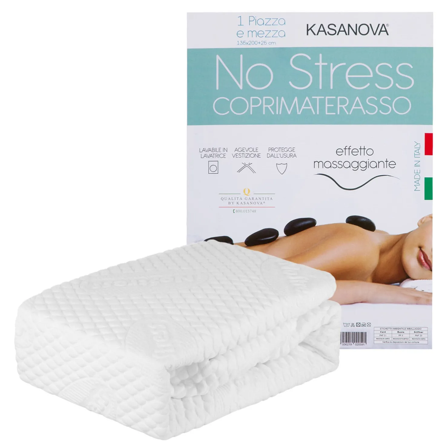Coprimaterasso singolo massaggiante No Stress
