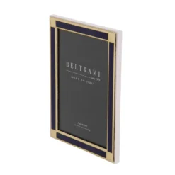 Cornice blu zaffiro e oro foto 10x15 cm Beltrami con argento Miro Silver
