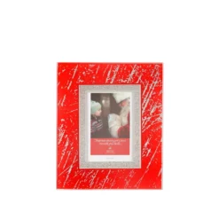 Cornice rosso graffiti con argento Miro Silver, per foto da 6x9 cm