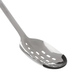 Cucchiaione forato acciaio inox nero con bordo silicone