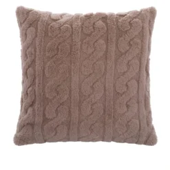 Cuscino arredo cammello jaquard sherpa 45x45 cm