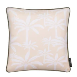 Cuscino arredo idrorepellente 50x50 cm palme beige