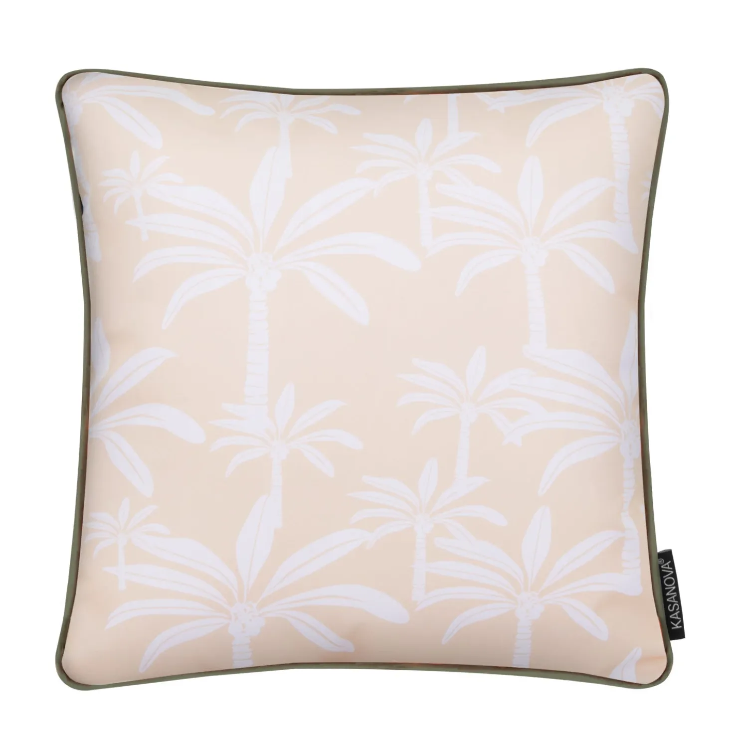 Cuscino arredo idrorepellente 50x50 cm palme beige