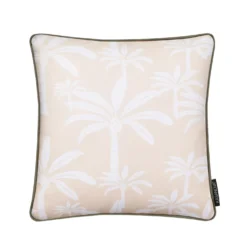 Cuscino arredo idrorepellente 40x40 cm palme beige
