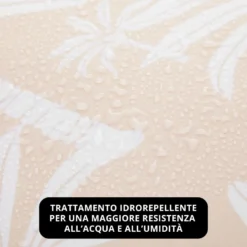 Cuscino arredo idrorepellente 40x40 cm palme beige
