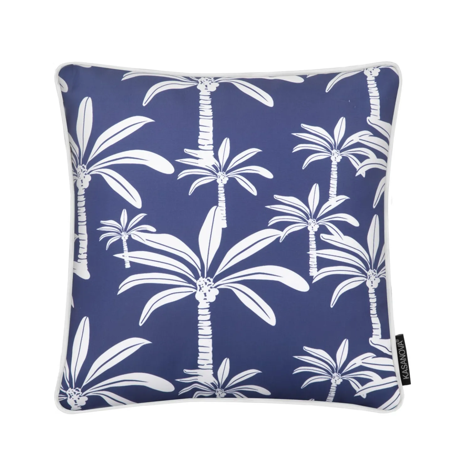 Cuscino arredo idrorepellente 40x40 cm palme blu