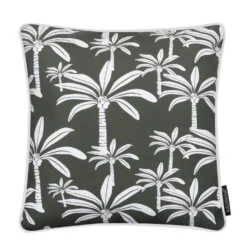 Cuscino arredo idrorepellente 50x50 cm palme grigio