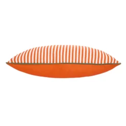Cuscino arredo idrorepellente 30x50 cm righe arancio