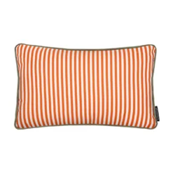 Cuscino arredo idrorepellente 30x50 cm righe arancio