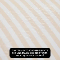 Cuscino arredo idrorepellente 30x30 cm righe beige