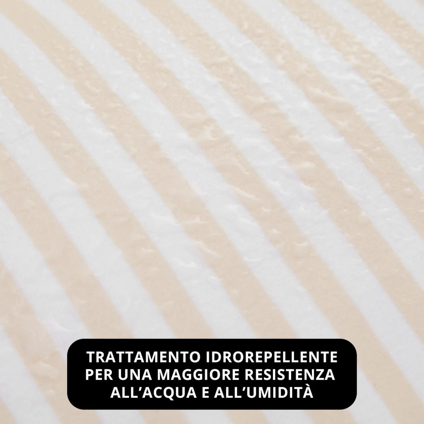 Cuscino arredo idrorepellente 30x30 cm righe beige