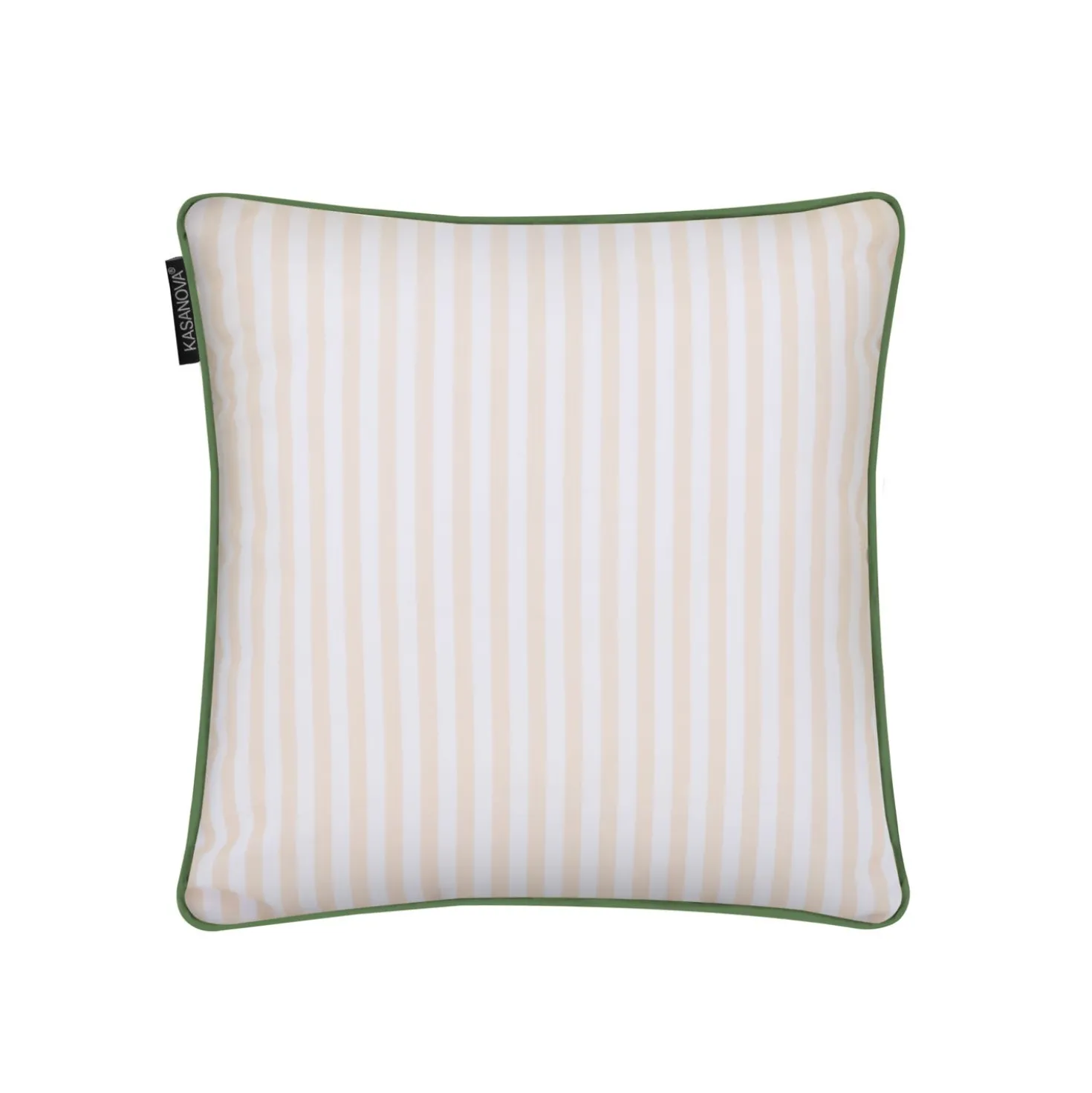 Cuscino arredo idrorepellente 30x30 cm righe beige