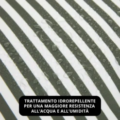 Cuscino arredo idrorepellente 30x50 cm righe grigio