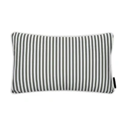 Cuscino arredo idrorepellente 30x50 cm righe grigio