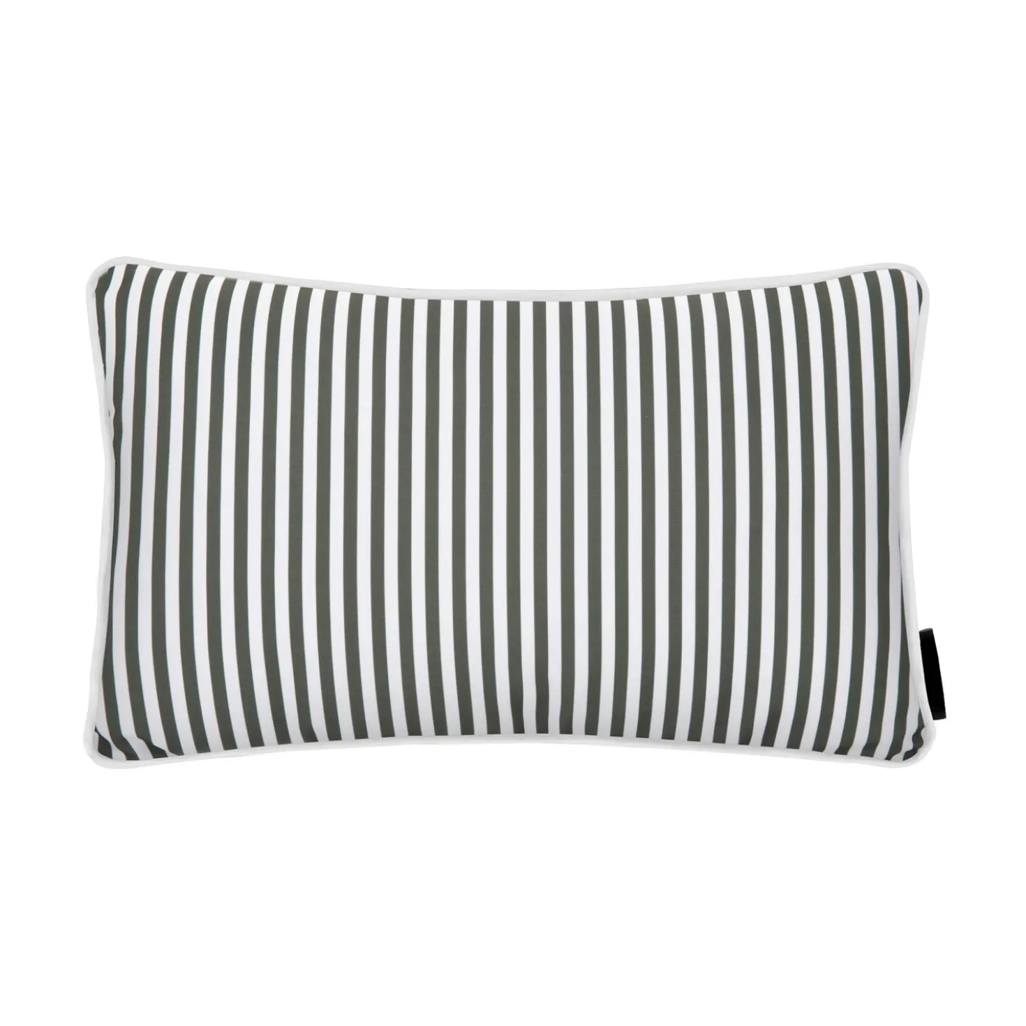 Cuscino arredo idrorepellente 30x50 cm righe grigio