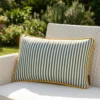 Cuscino arredo idrorepellente 30x50 cm righe verde