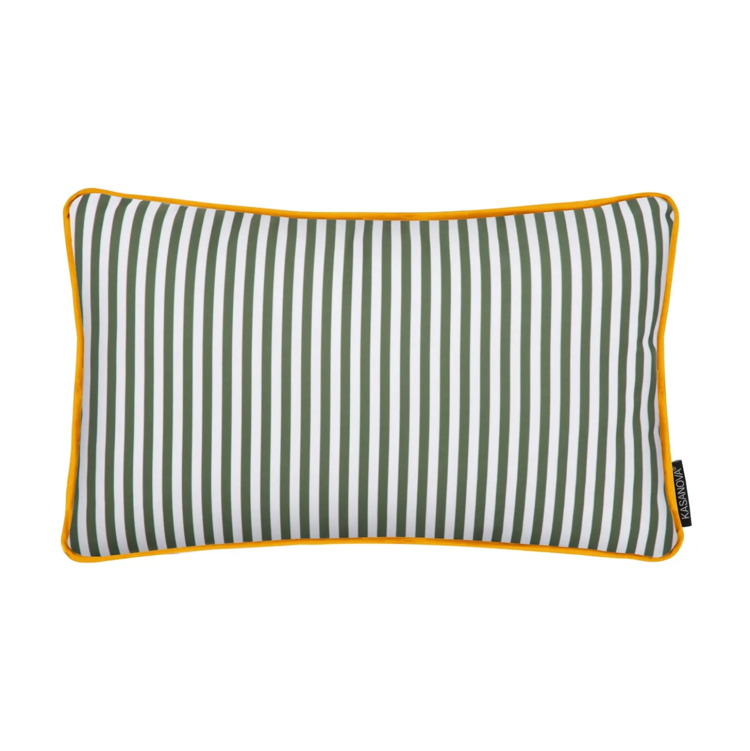 Cuscino arredo idrorepellente 30x50 cm righe verde