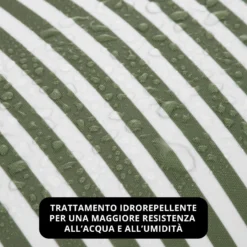 Cuscino arredo idrorepellente 30x30 cm righe verde