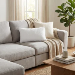 Cuscino arredo latte sherpa 30x50 cm