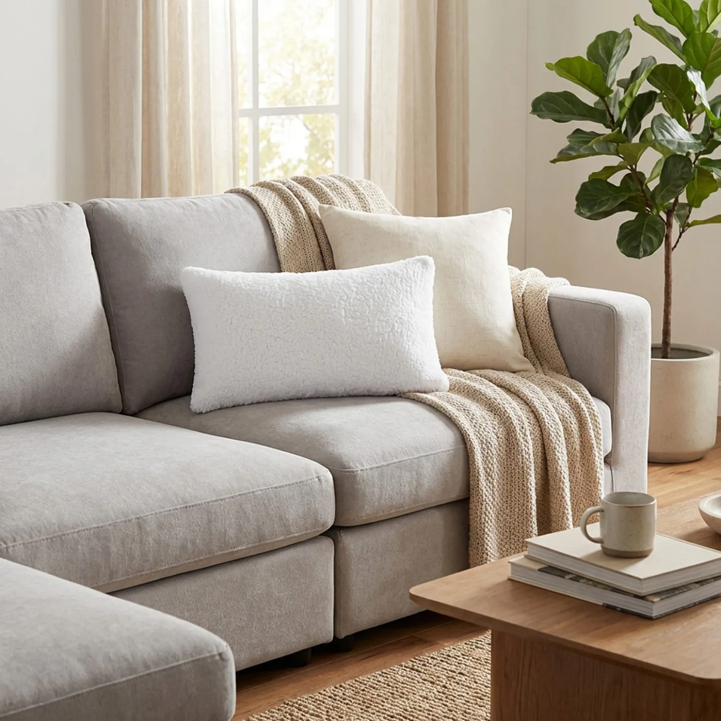 Cuscino arredo latte sherpa 30x50 cm