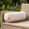 Cuscino cilindrico idrorepellente 18x50 cm righe beige