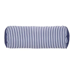 Cuscino cilindrico idrorepellente 18x50 cm righe blu