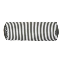 Cuscino cilindrico idrorepellente 18x50 cm righe grigio