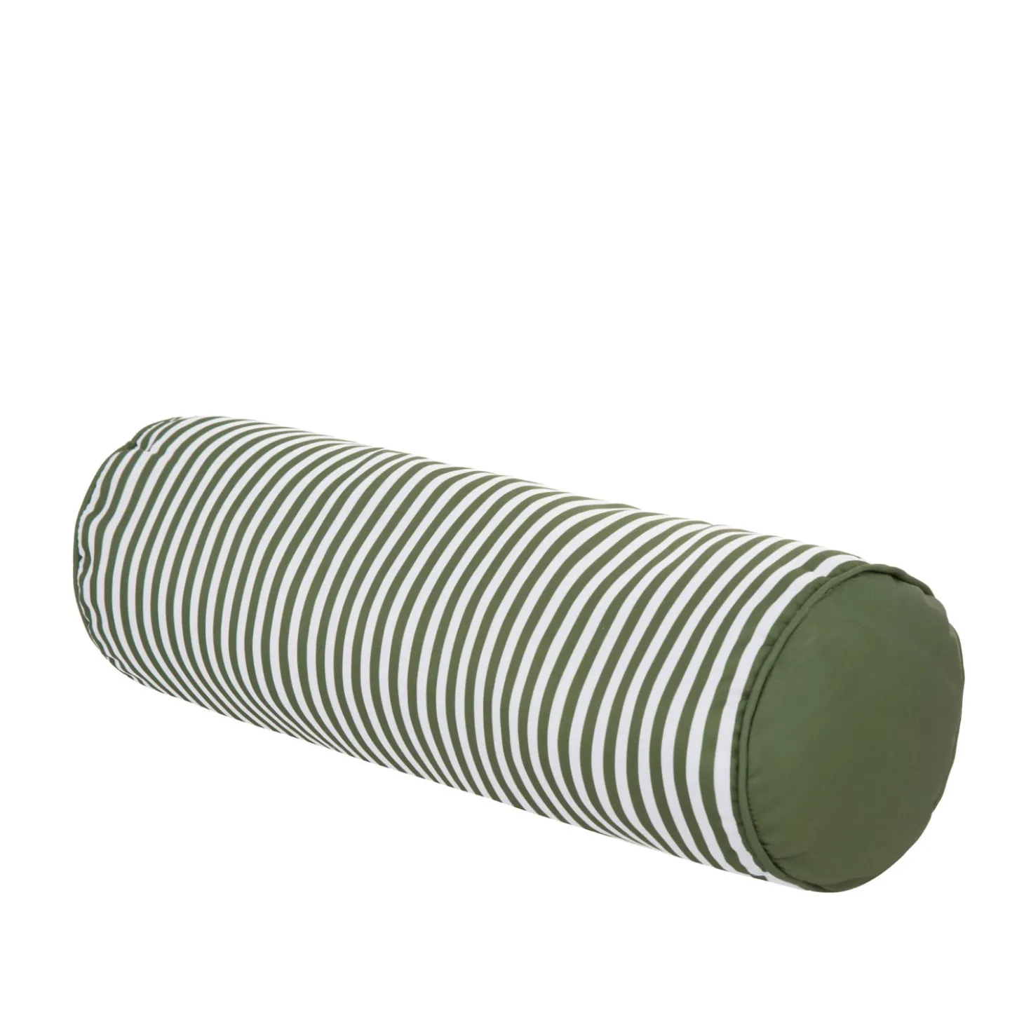 Cuscino cilindrico idrorepellente 18x50 cm righe verde