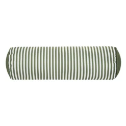 Cuscino cilindrico idrorepellente 18x50 cm righe verde