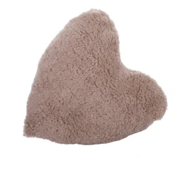 Cuscino cuore arredo cammello sherpa 30x50 cm