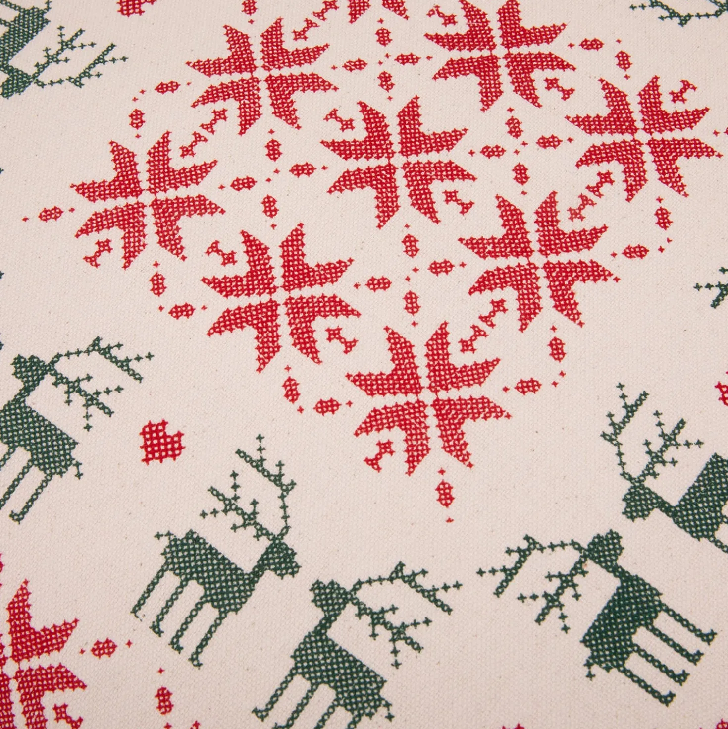 Cuscino divano 45x45 cm bianco renne
