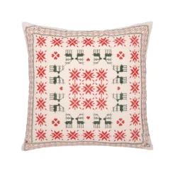 Cuscino divano 45x45 cm bianco renne