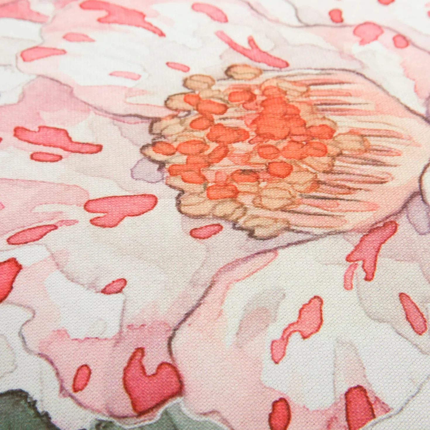 Cuscino divano 45x45 cm fiore rosa