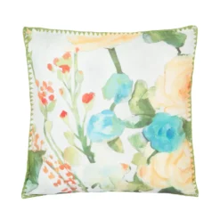 Cuscino divano 45x45 cm fiori acquerello