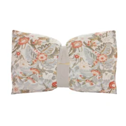 Cuscino divano 33x50 cm fiori corallo