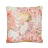 Cuscino divano 45x45 cm fiori e piume